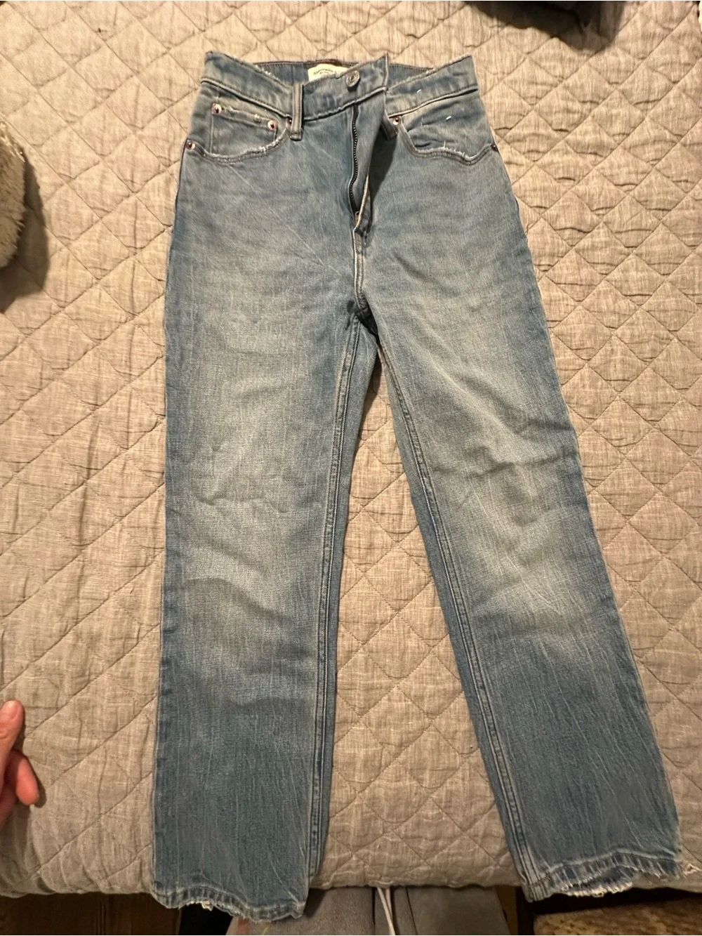 Abercrombie & Fitch angle straight ultra high rise